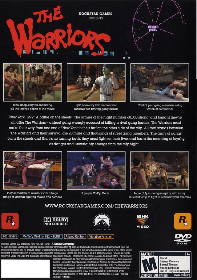 The Warriors - (PS2) PlayStation 2 Video Games Rockstar Games   