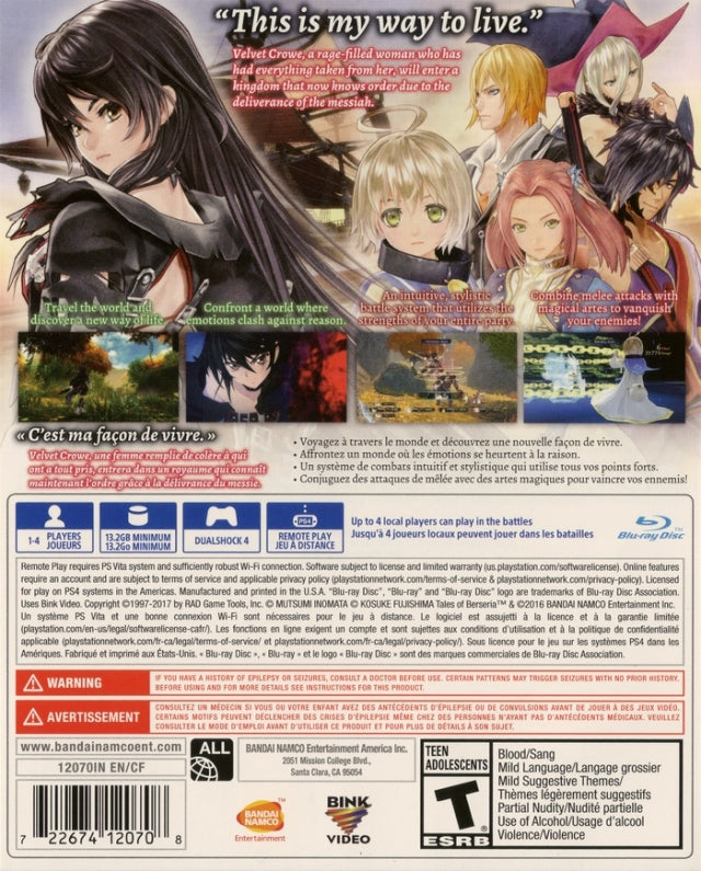 Tales of Berseria - (PS4) PlayStation 4 Video Games Bandai Namco Games   
