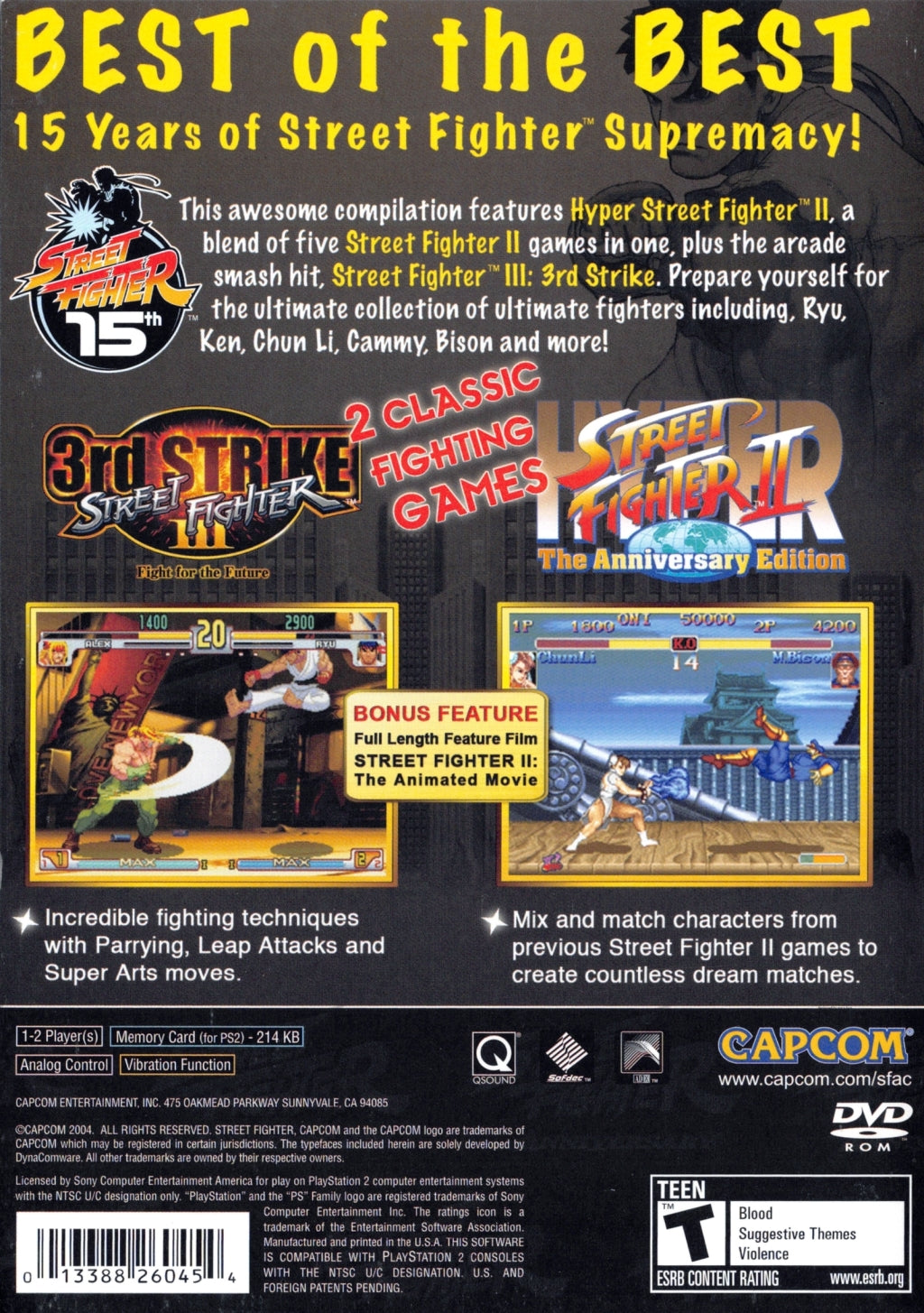 Street Fighter Anniversary Collection - (PS2) PlayStation 2 Video Games Capcom   