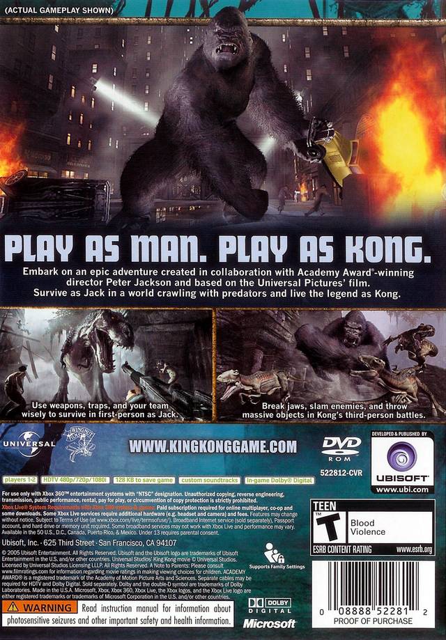 Peter Jackson's King Kong: The Official Game of the Movie - Xbox 360 [Pre-Owned] Video Games Ubisoft   