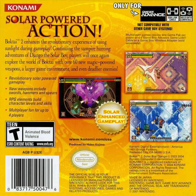 Boktai 2: Solar Boy Django - (GBA) Game Boy Advance [Pre-Owned] Video Games Konami   