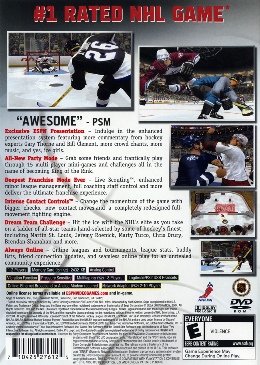 ESPN NHL 2K5 - (PS2) PlayStation 2 [Pre-Owned] Video Games Sega   