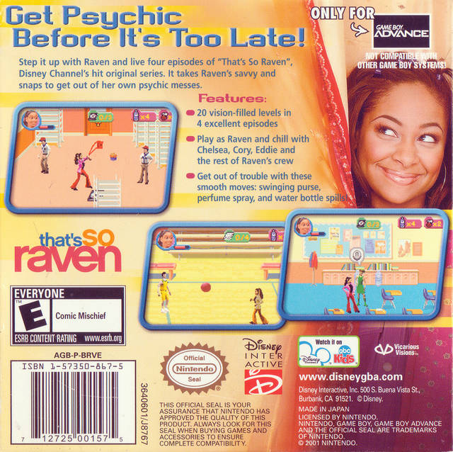 That's So Raven - (GBA) Game Boy Advance Video Games Buena Vista Interactive   