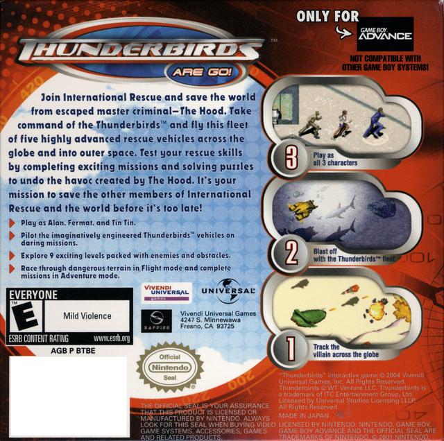 Thunderbirds - (GBA) Game Boy Advance Video Games VU Games   