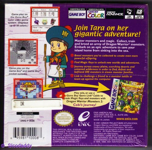 Dragon Warrior Monsters 2: Tara's Adventure - (GBC) Game Boy Color [Pre-Owned] Video Games TOSE   