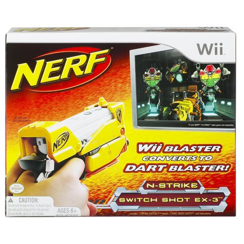 Nerf N-Strike Switch Shot EX-3 (Yellow) - Nintendo Wii Accessories Hasbro   