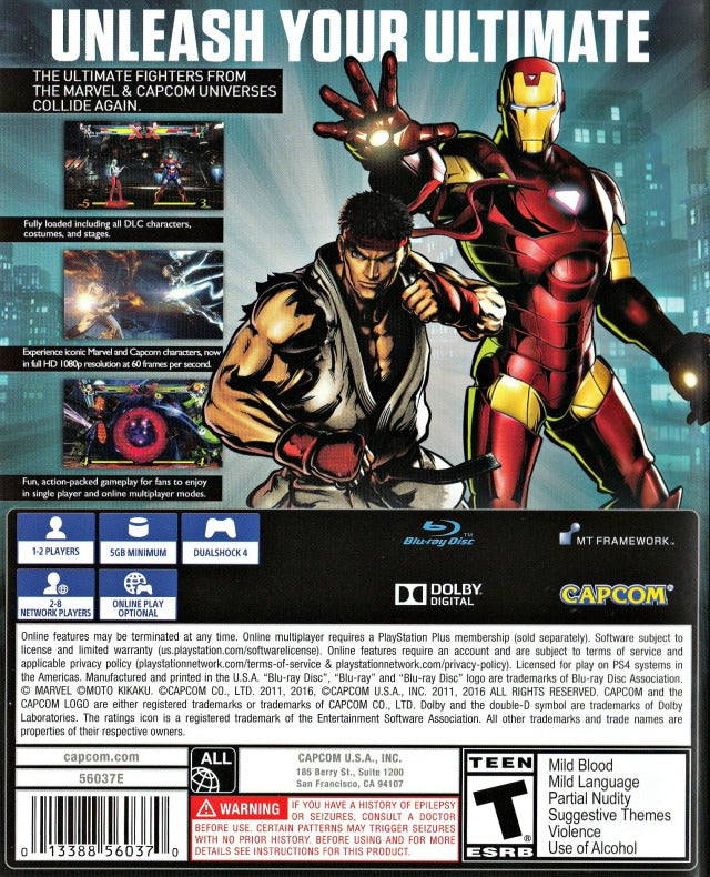 Ultimate Marvel Vs. Capcom 3 - (PS4) Playstation 4 [Pre-Owned] Video Games Capcom   