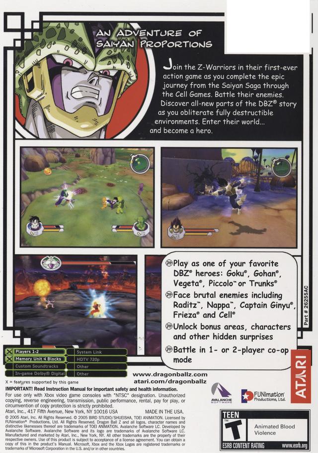 Dragon Ball Z: Sagas - (XB) Xbox [Pre-Owned] Video Games Atari SA   