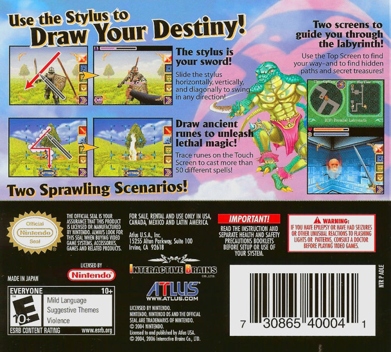 Deep Labyrinth - (NDS) Nintendo DS Video Games Interactive Brains   