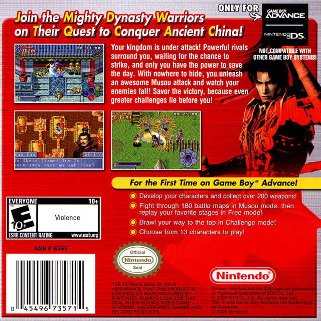 Dynasty Warriors Advance - (GBA) Game Boy Advance Video Games Nintendo   