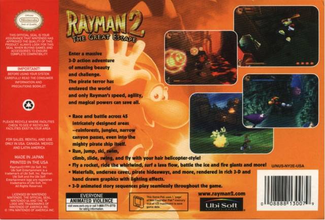 Rayman 2: The Great Escape - (N64) Nintendo 64 [Pre-Owned] Video Games Ubisoft   