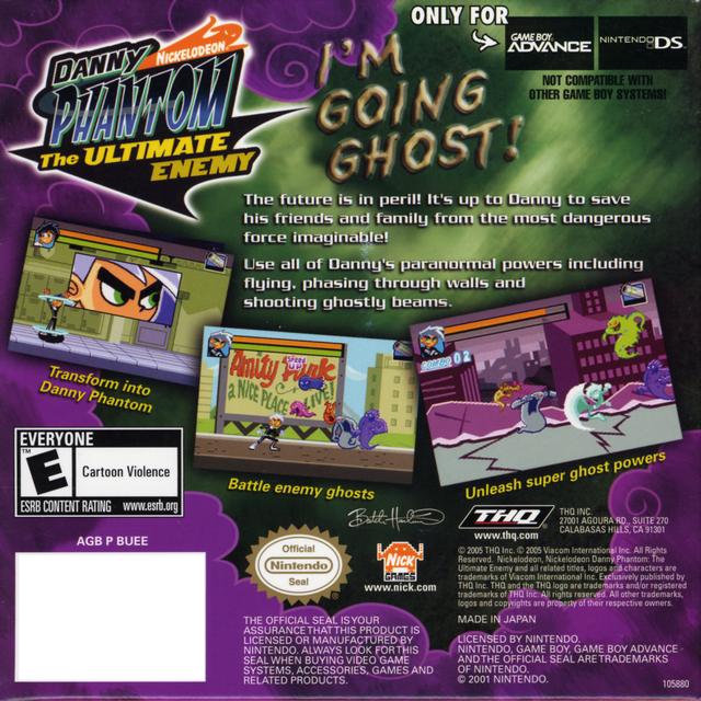 Nickelodeon Danny Phantom: The Ultimate Enemy - (GBA) Game Boy Advance Video Games THQ   