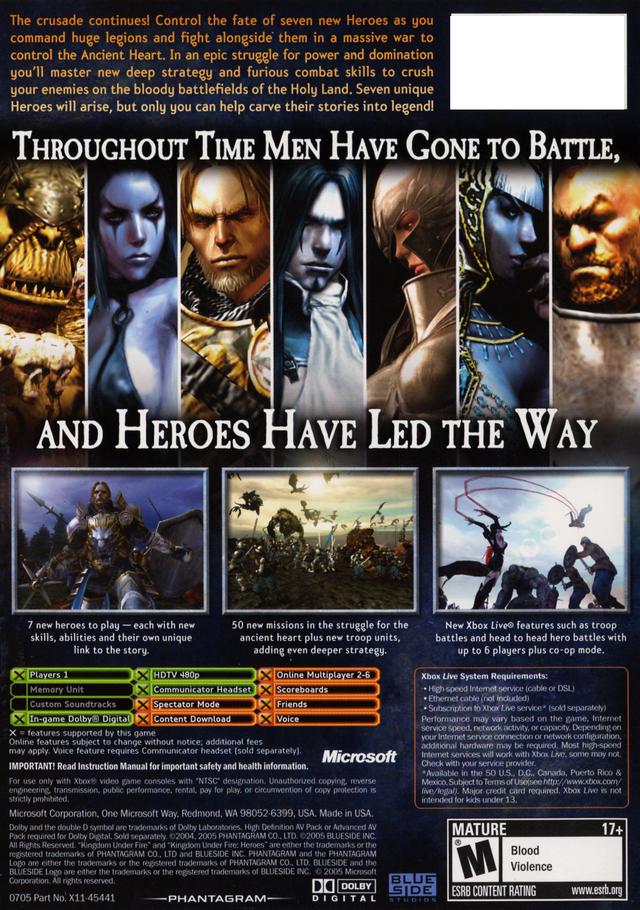 Kingdom Under Fire: Heroes - Xbox Video Games Microsoft Game Studios   