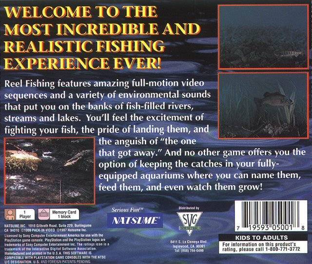Reel Fishing - (PS1) PlayStation 1 Video Games Natsume   