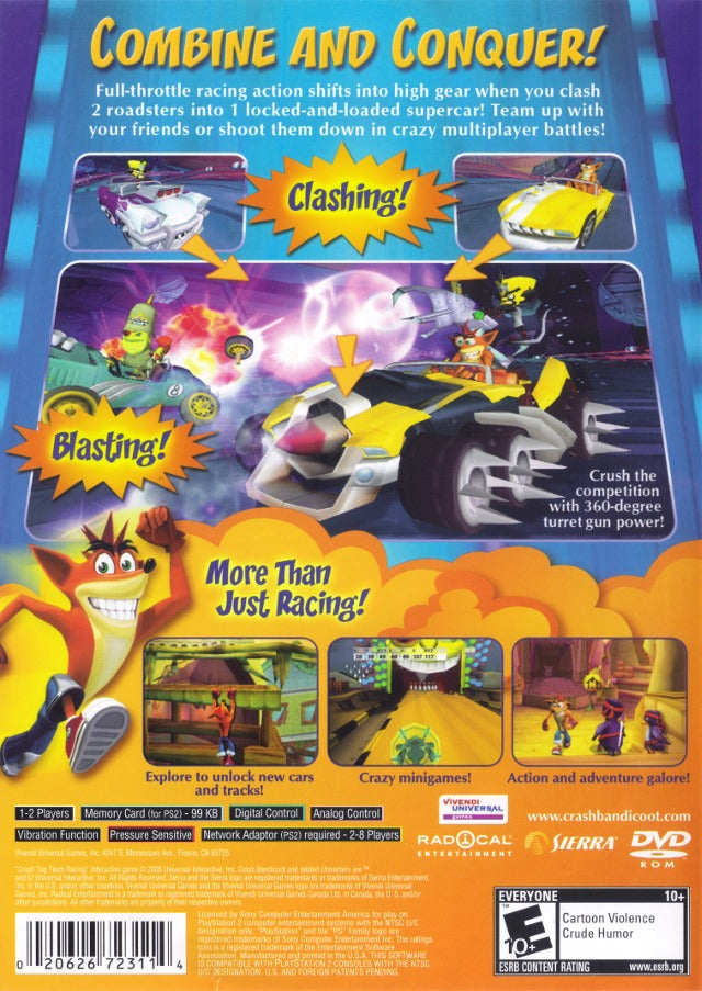Crash Tag Team Racing - (PS2) PlayStation 2 [Pre-Owned] Video Games VU Games   