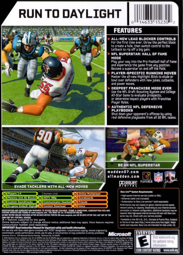 Madden NFL 07 - (XB) Xbox [Pre-Owned] Video Games EA Sports   