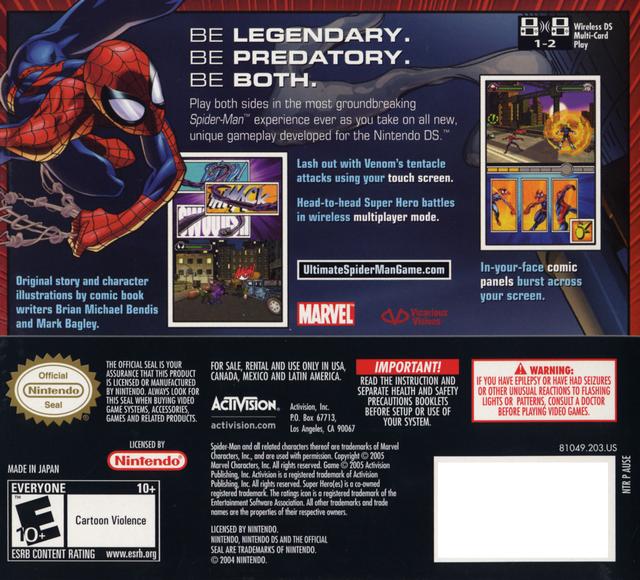Ultimate Spider-Man - Nintendo DS Video Games Activision   