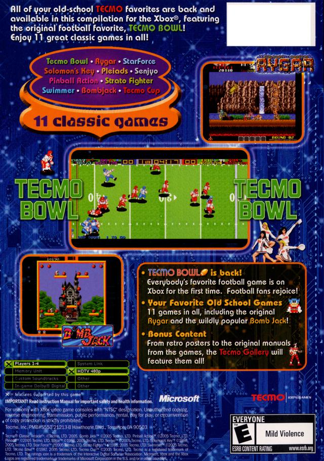 Tecmo Classic Arcade - Xbox Video Games Tecmo   