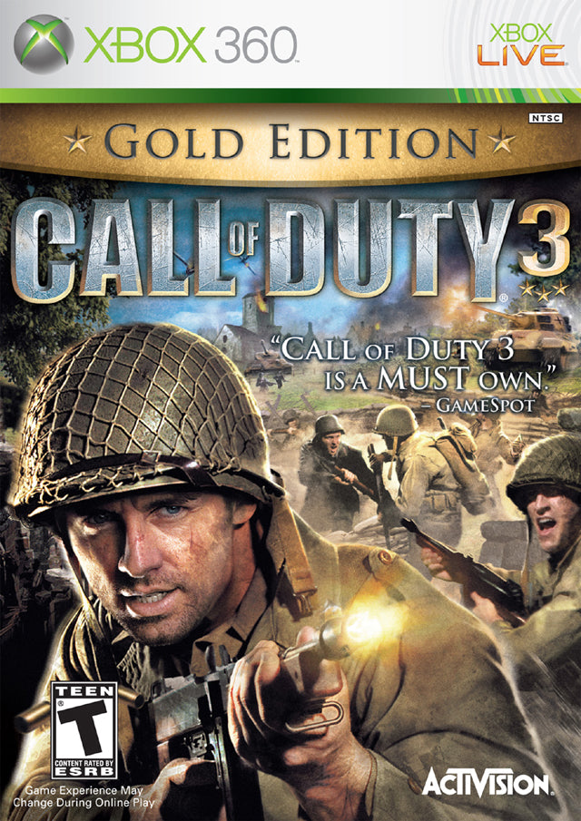 Call of Duty 3 (Gold Edition) - Xbox 360 Video Games Activision   