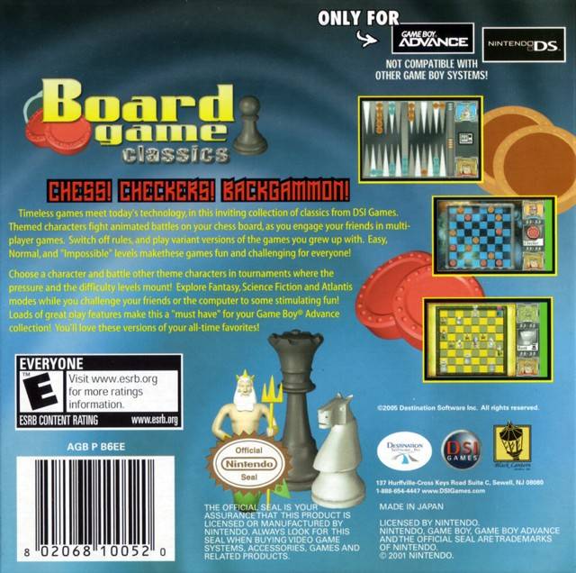 Board Game Classics - (GBA) Game Boy Advance Video Games DSI Games   