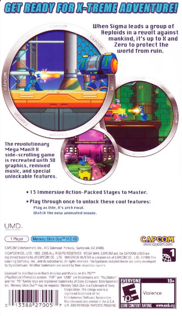 Mega Man Maverick Hunter X (Favorites) - (PSP) Playstation Portable Video Games Capcom   