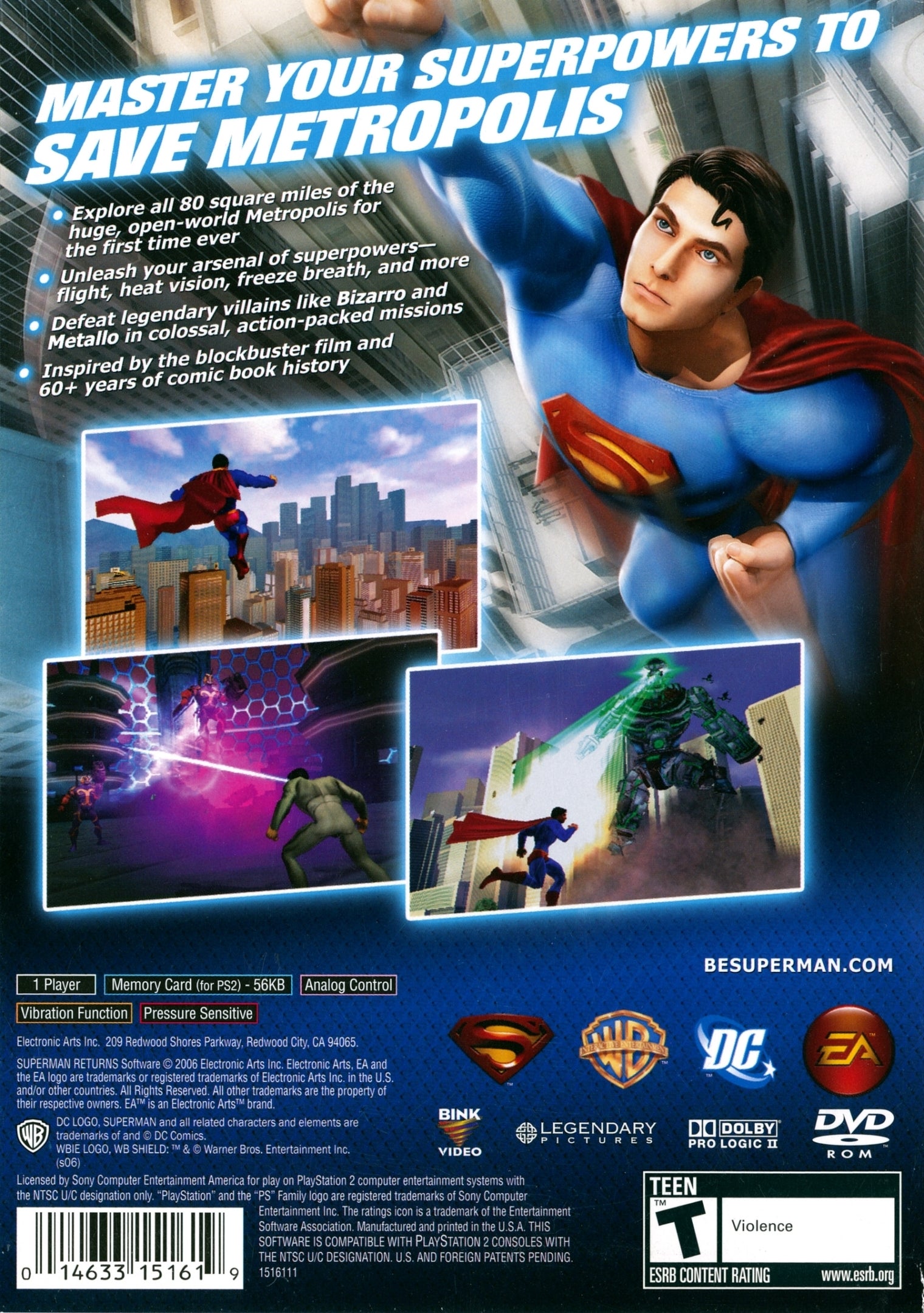 Superman Returns - (PS2) PlayStation 2 [Pre-Owned] Video Games EA Games   