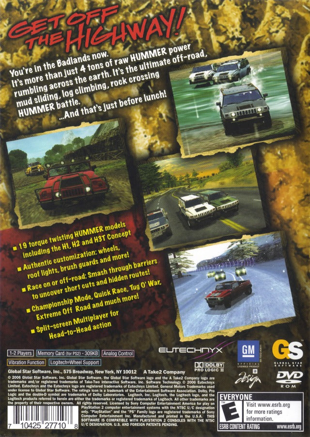 Hummer Badlands - (PS2) PlayStation 2 Video Games Global Star Software   