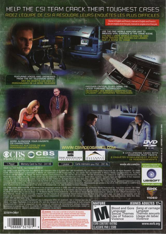 CSI: Crime Scene Investigation: 3 Dimensions of Murder - (PS2) PlayStation 2 [Pre-Owned] Video Games Ubisoft   