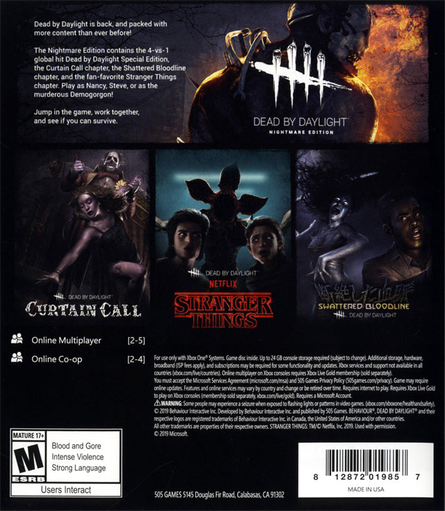 Dead by Daylight: Nightmare Edition - (XB1) Xbox One [Pre-Owned] Video Games 505 Games   