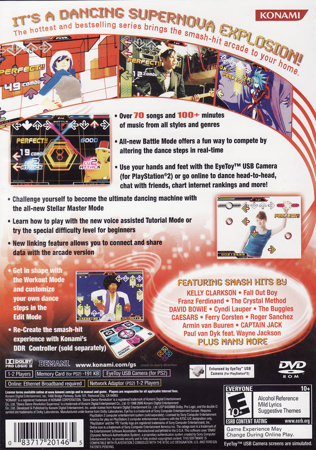 Dance Dance Revolution SuperNOVA - (PS2) PlayStation 2 [Pre-Owned] Video Games Konami   