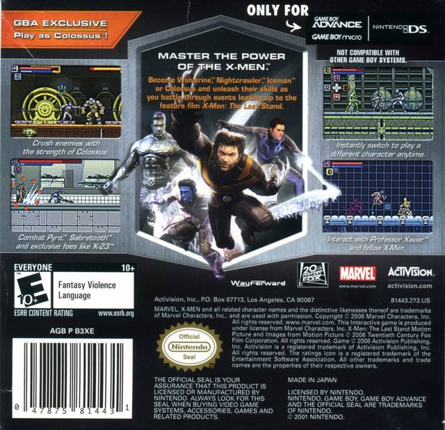 X-Men: The Official Game - (GBA) Game Boy Advance Video Games Activision   