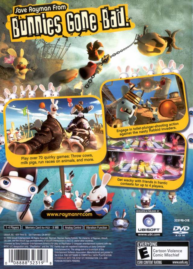Rayman Raving Rabbids - (PS2) PlayStation 2 [Pre-Owned] Video Games Ubisoft   