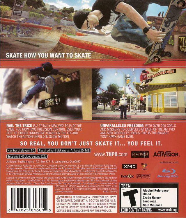 Tony Hawk's Project 8 - (PS3) PlayStation 3 [Pre-Owned] Video Games Activision   