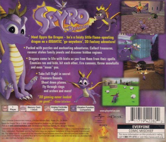 Spyro the Dragon (Greatest Hits) - (PS1) PlayStation 1 [Pre-Owned] Video Games SCEA   