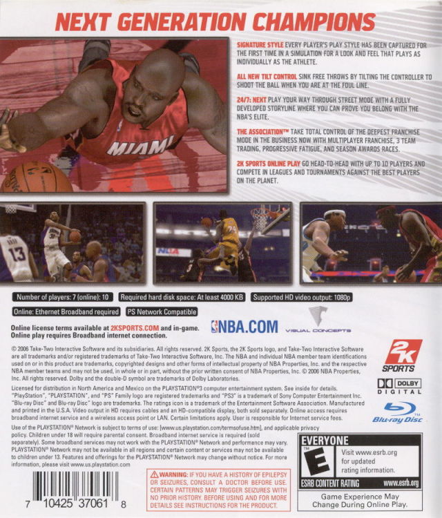 NBA 2K7 - (PS3) PlayStation 3 [Pre-Owned] Video Games 2K Sports   