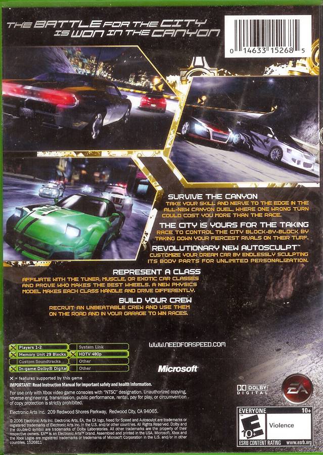 Need for Speed Carbon - (XB) Xbox [Pre-Owned] Video Games EA Games   