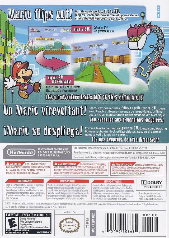 Super Paper Mario (Nintendo Selects) - Nintendo Wii [Pre-Owned] Video Games Nintendo   