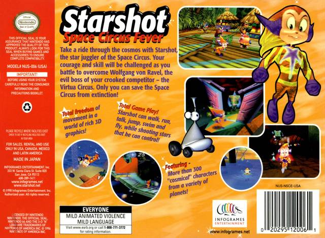 Starshot: Space Circus Fever - (N64) Nintendo 64 [Pre-Owned] Video Games Infogrames   