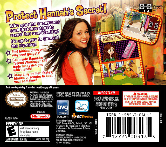 Hannah Montana - (NDS) Nintendo DS [Pre-Owned] Video Games Buena Vista Games   