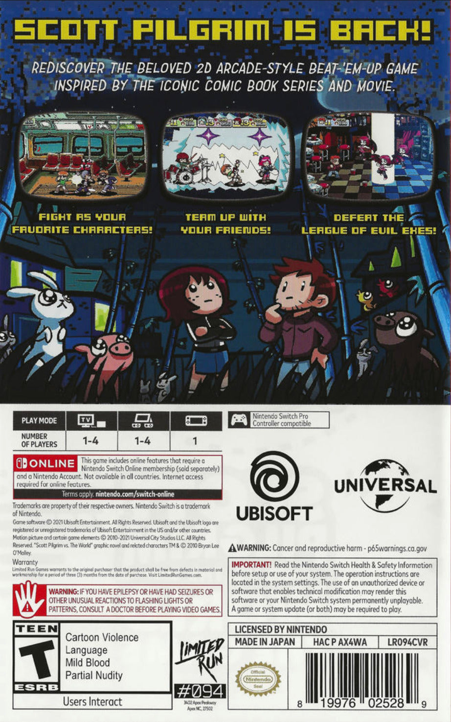 Scott Pilgrim vs The World: The Game - Complete Edition - (NSW) Nintendo Switch [Pre-Owned] Video Games Limited Run Games   