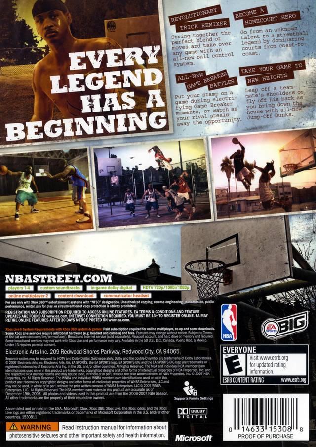 NBA Street Homecourt - Xbox 360 [Pre-Owned] Video Games EA Sports Big   