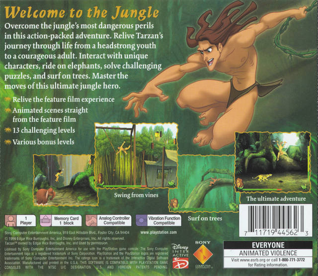 Walt Disney Pictures Presents: Tarzan - (PS1) PlayStation 1 [Pre-Owned] Video Games SCEA   