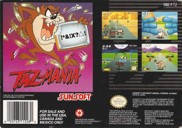Taz-Mania - (SNES) Super Nintendo [Pre-Owned] Video Games SunSoft   
