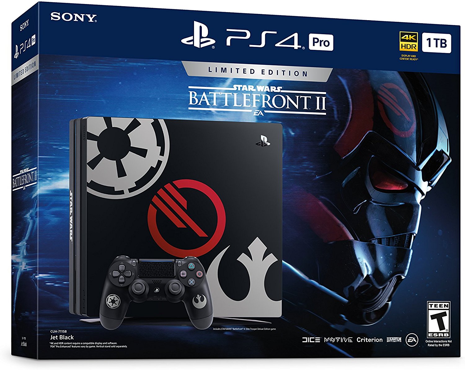 SONY PlayStation 4 Pro Console 1 TB (Star Wars Battlefront II Limited Edition Bundle) - (PS4) PlayStation 4 Consoles Sony