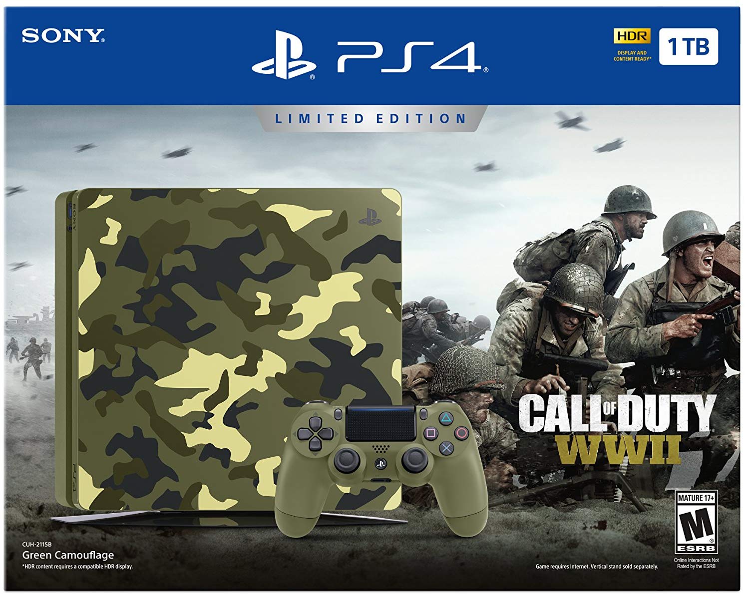 SONY PlayStation 4 Slim 1TB Limited Edition Console (Call of Duty WWII Bundle) - (PS4) PlayStation 4 Consoles Sony   