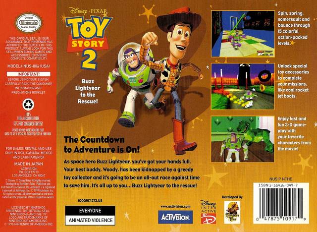 Disney/Pixar Toy Story 2: Buzz Lightyear to the Rescue - (N64) Nintendo 64 [Pre-Owned] Video Games Activision   