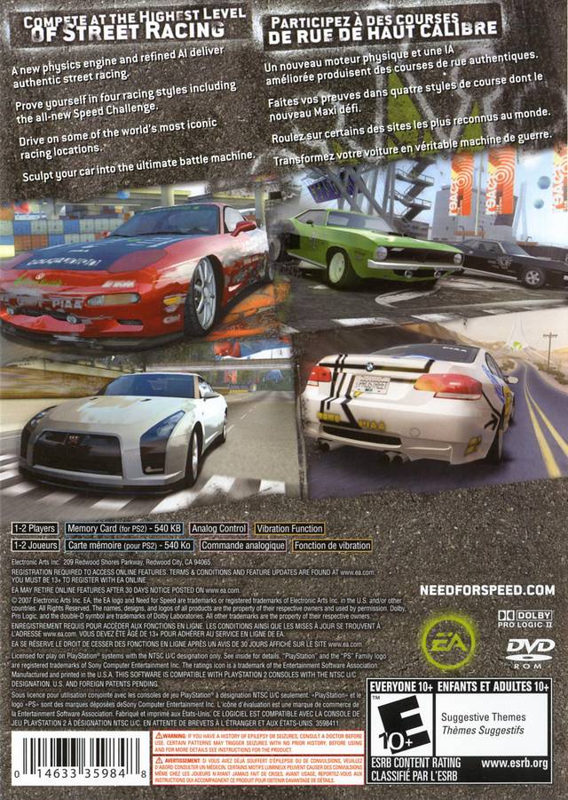Need for Speed ProStreet - (PS2) PlayStation 2 [Pre-Owned] Video Games EA Games   