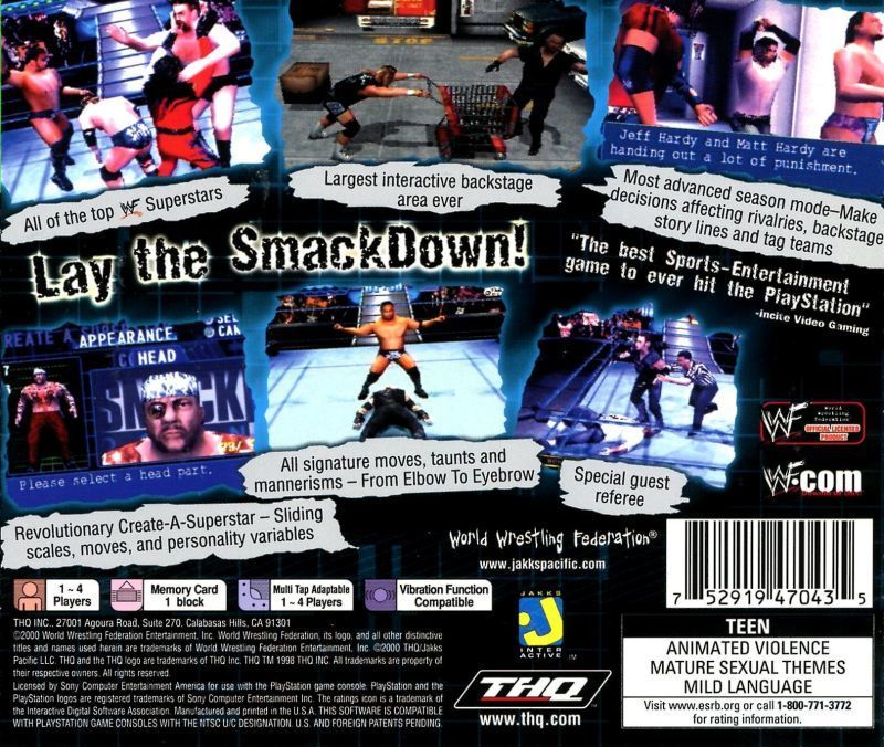 WWF SmackDown! (Greatest Hits) - (PS1) PlayStation 1 [Pre-Owned] Video Games THQ   