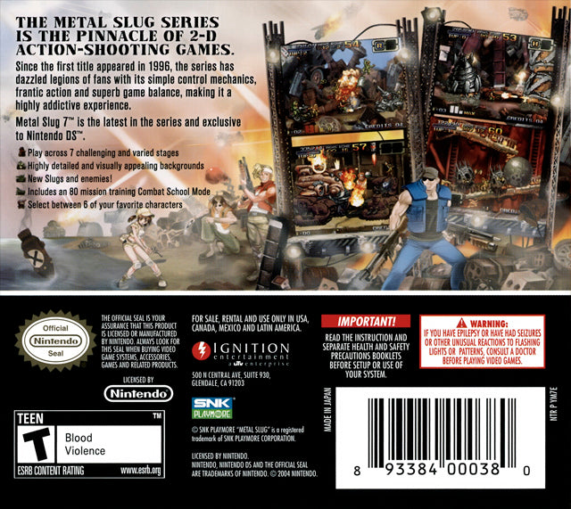 Metal Slug 7 - (NDS) Nintendo DS [Pre-Owned] Video Games SNK Playmore   