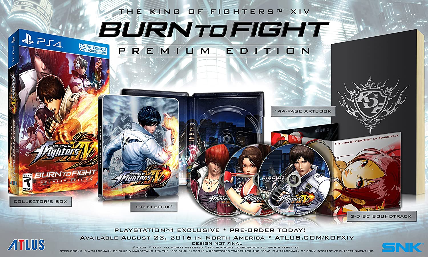 The King of Fighters XIV: Burn to Fight Premium Edition - (PS4) PlayStation 4 Video Games Atlus   